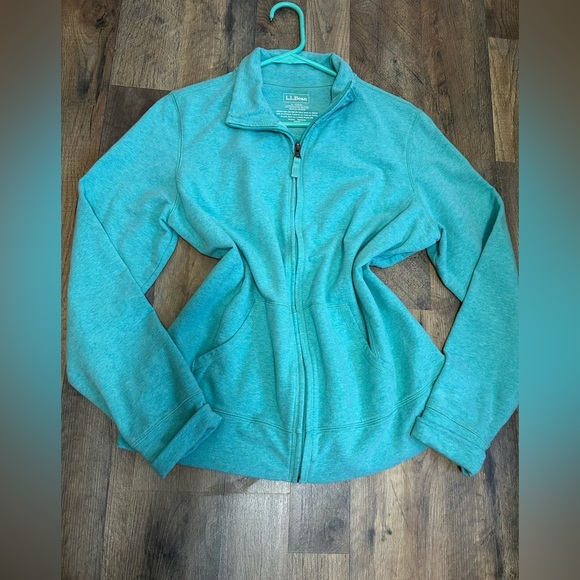 L.L. Bean Turquoise Zip-Up Sweater - Picture 5 of 5